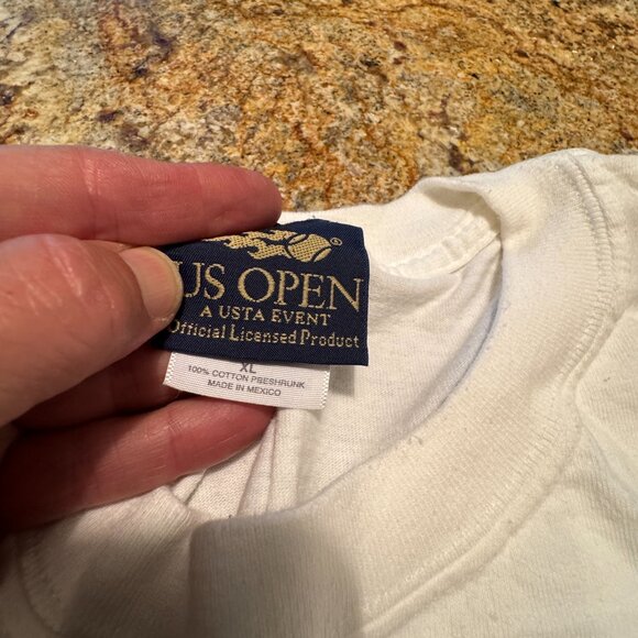 2002 Vintage US Open Tennis short-sleeved t-shirt - white - Unisex XL - Picture 3 of 3